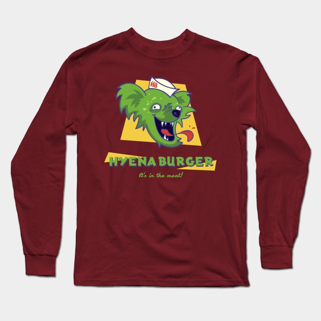 Hyena Burger Long Sleeve T-Shirt by cabinboy100